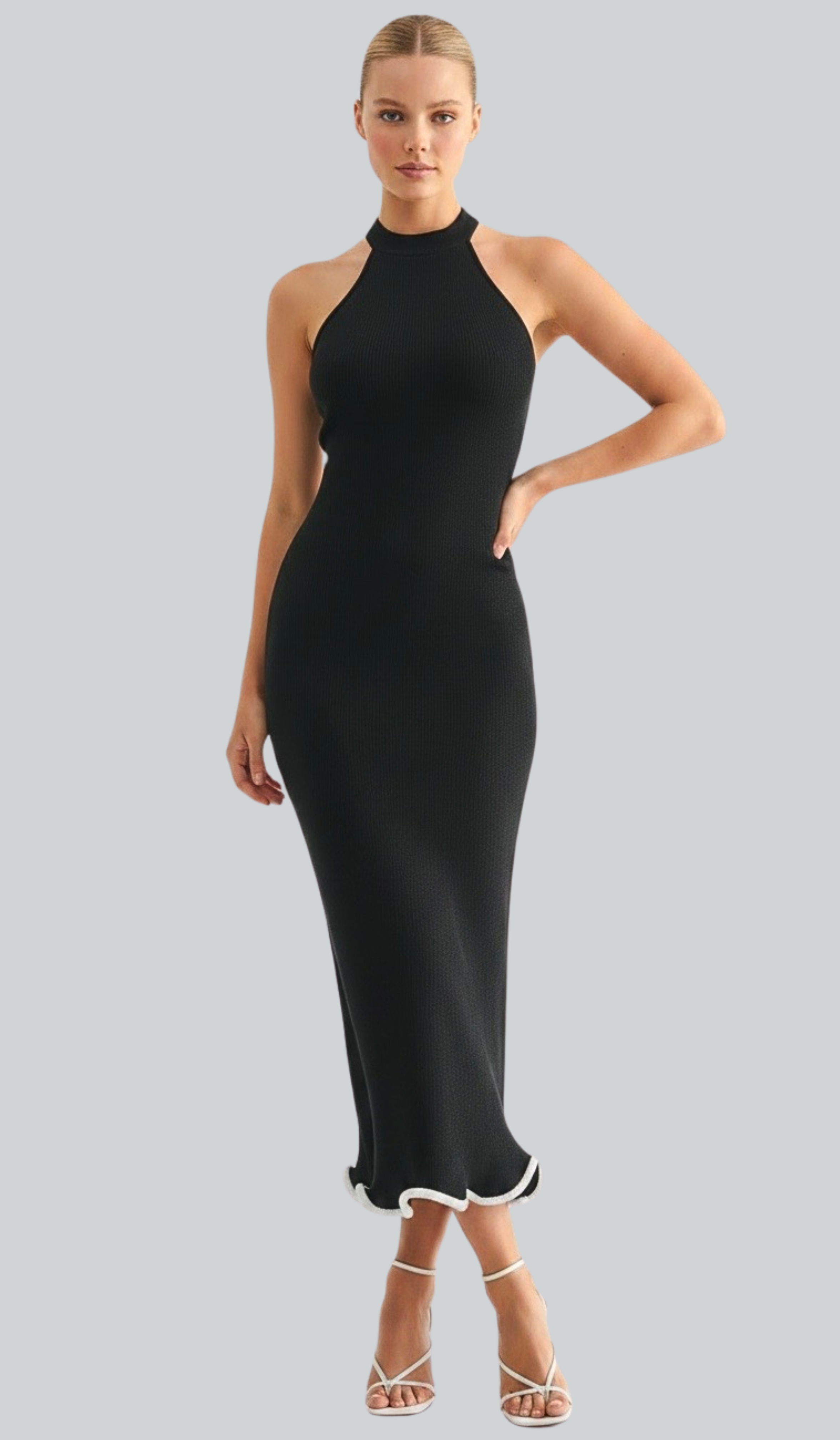 Elara Wave Hem Midi
