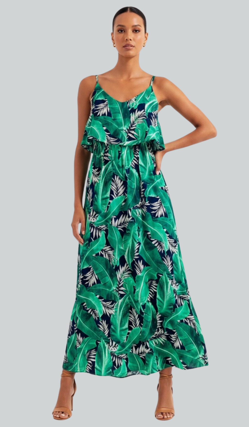 Kelly Palm Print Maxi