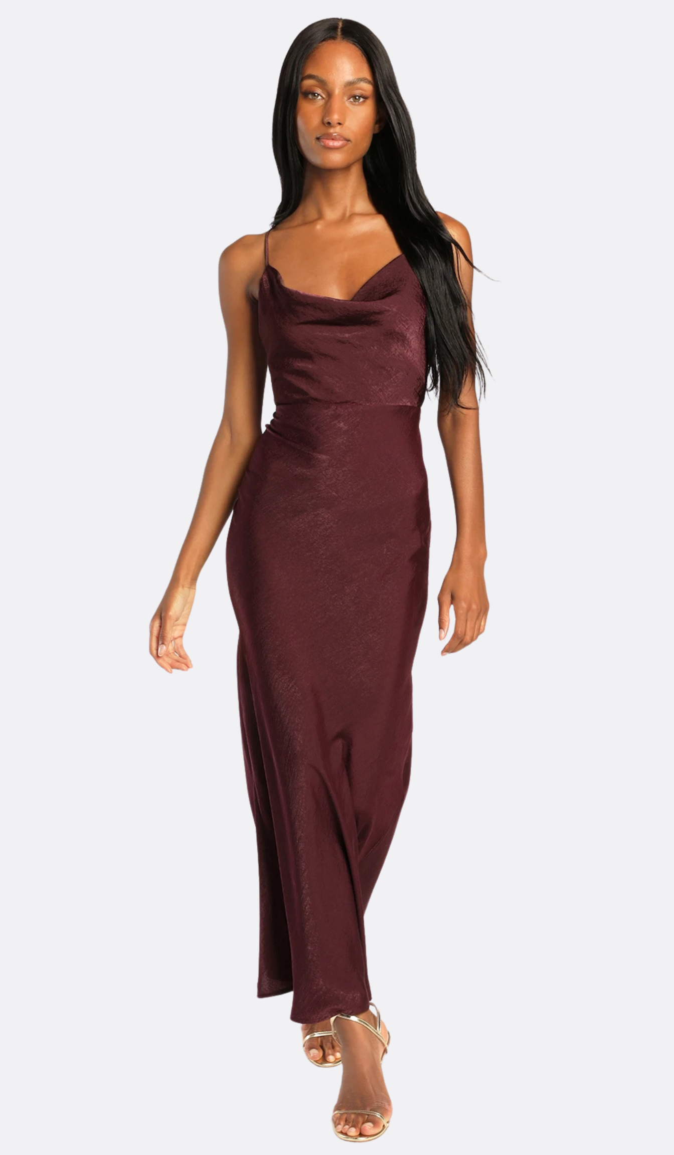 LADEN SATIN MAXI