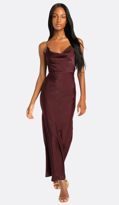 Laden Satin Crossback Maxi