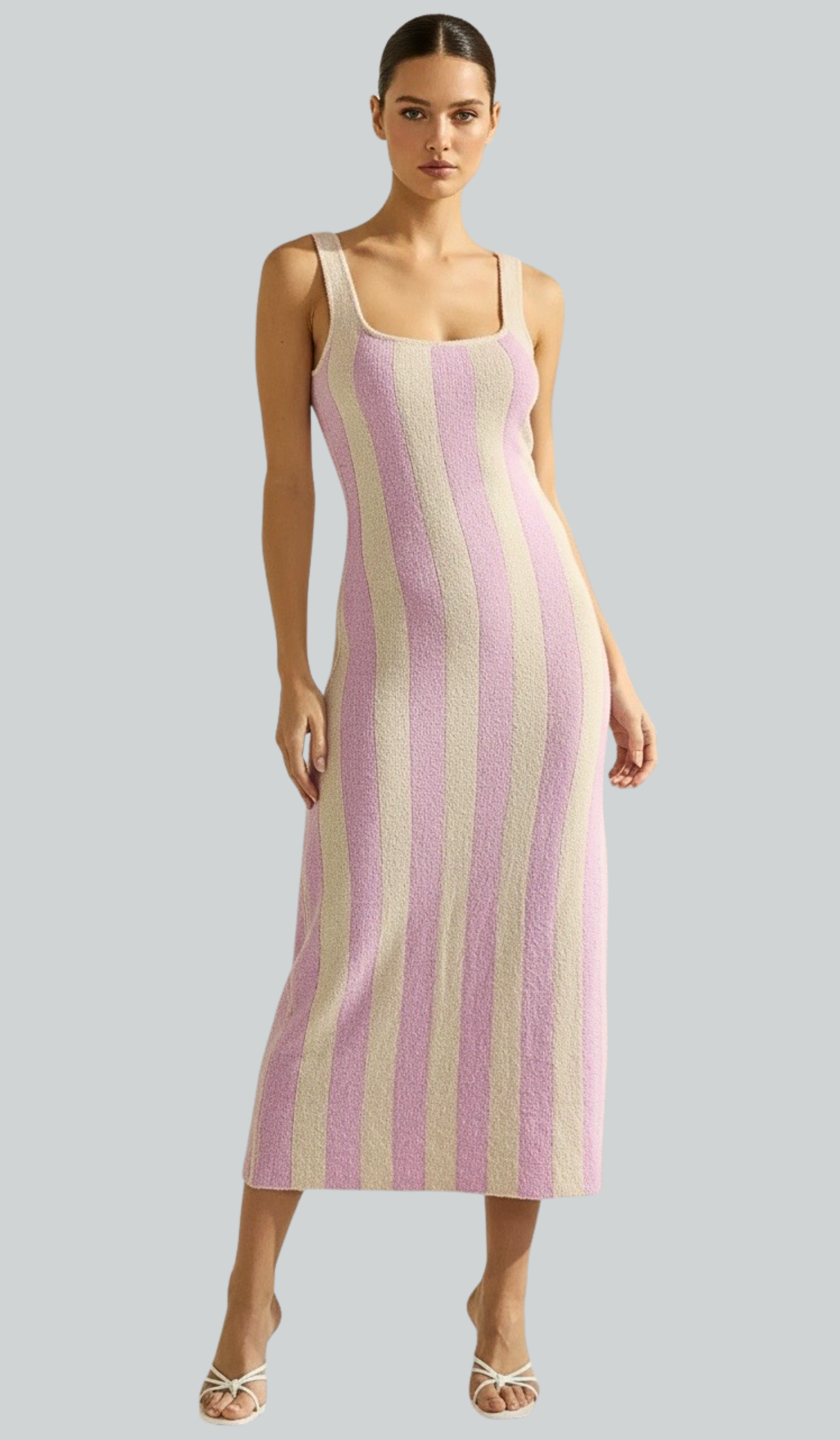 Flora Striped Terry Maxi