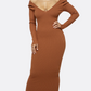 Sienna Deep-V Midi Dress