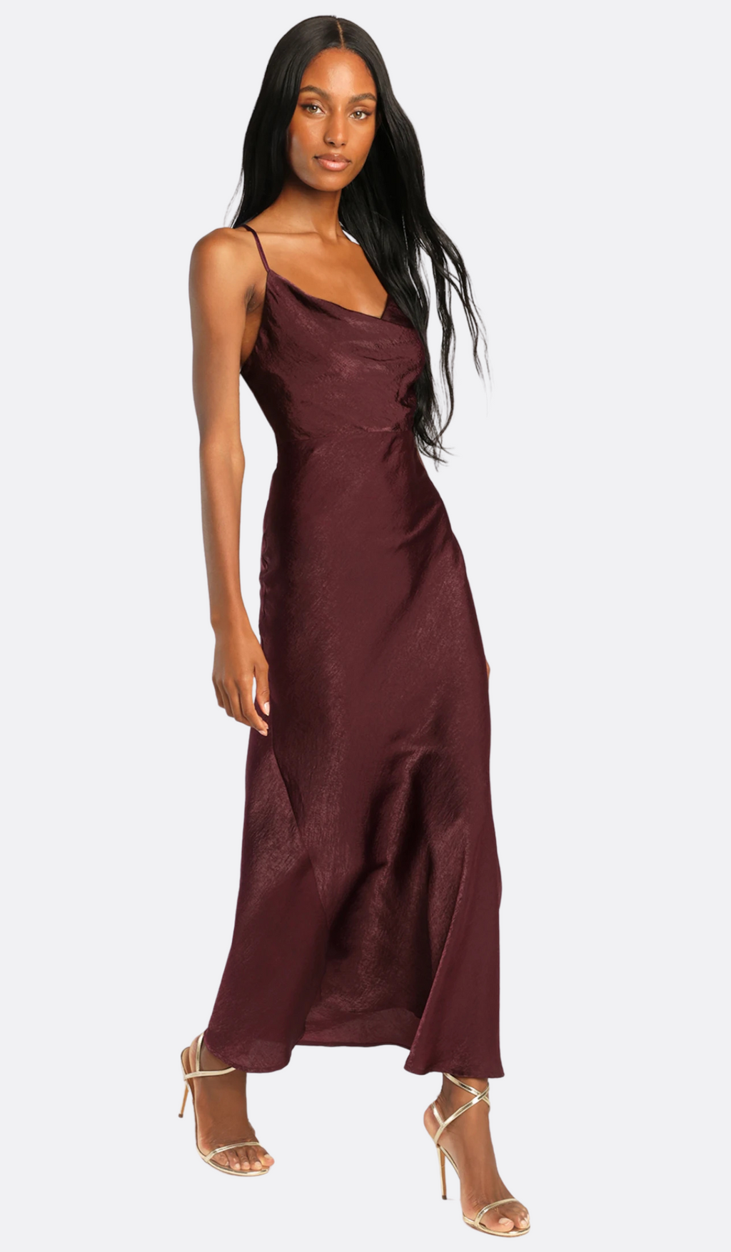 LADEN SATIN MAXI