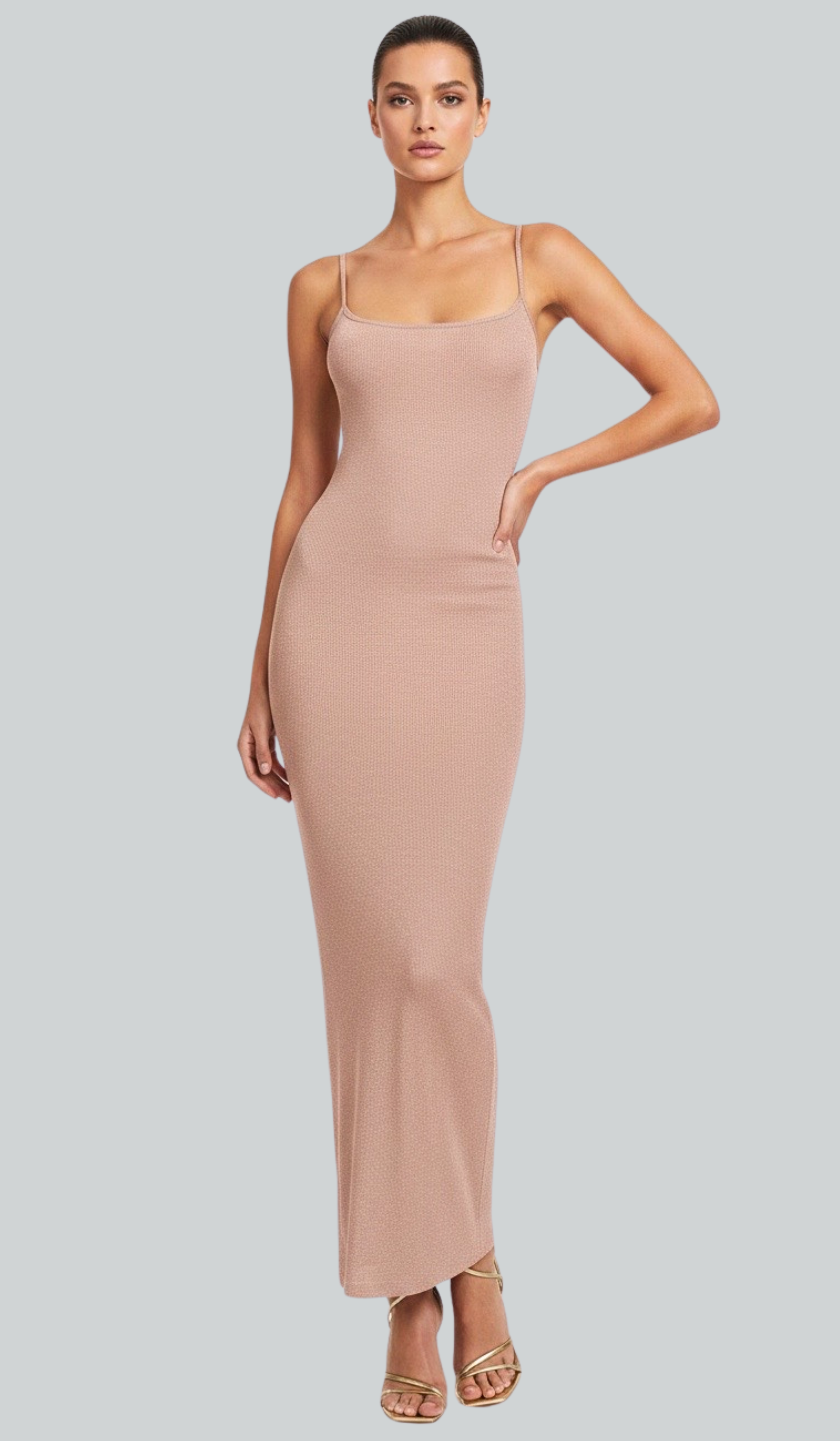 Hazel Ribbed Maxi