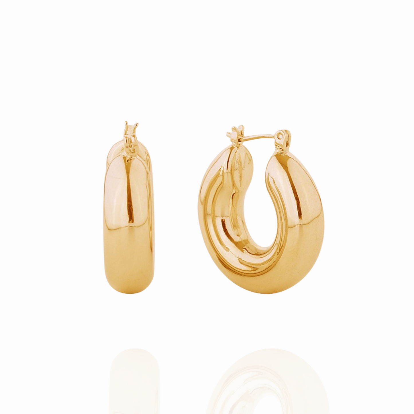 14k Chunky Hoops