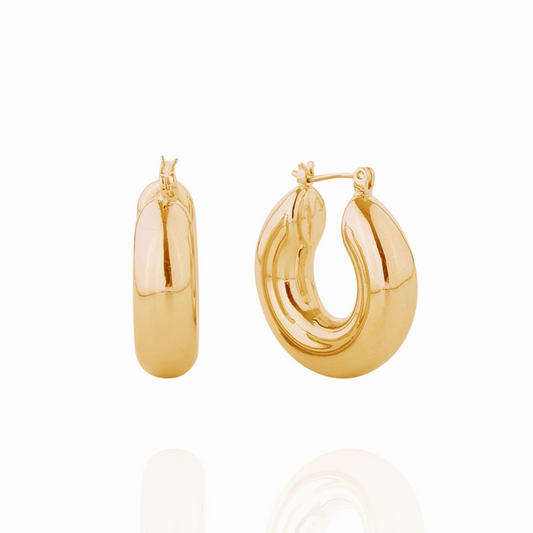 14k Chunky Hoops