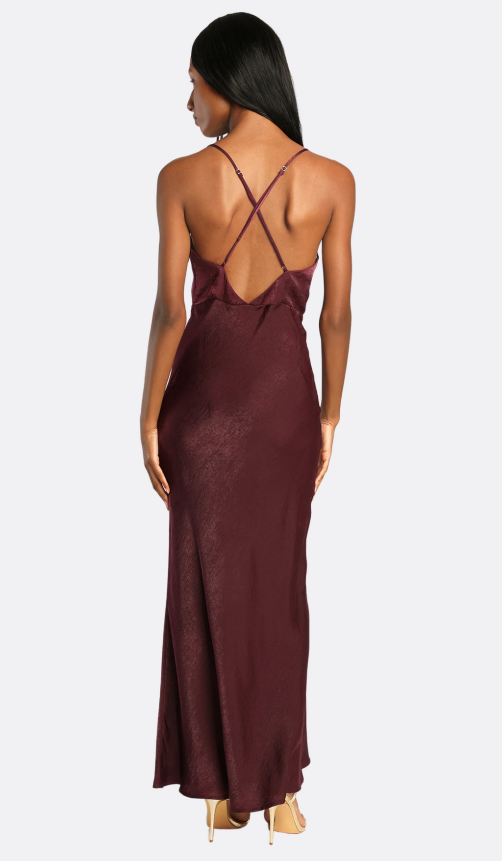 LADEN SATIN MAXI