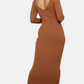 Sienna Deep-V Midi Dress