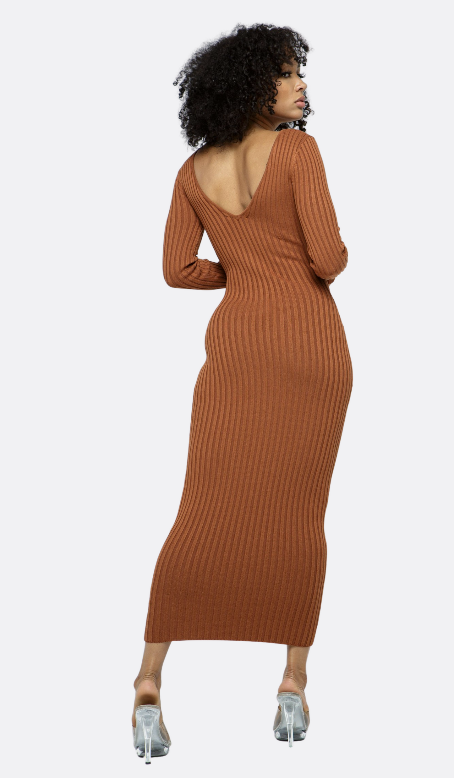 Sienna Deep-V Midi Dress