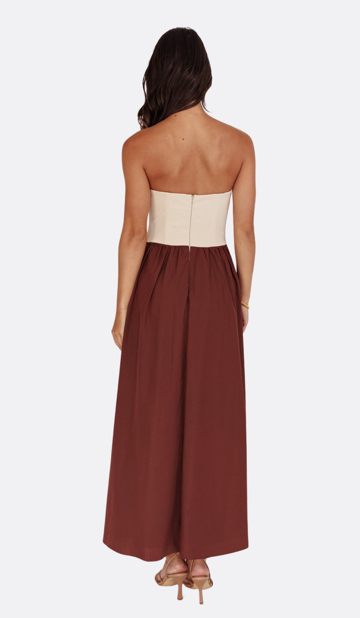 Essie Two Tone Strapless Maxi