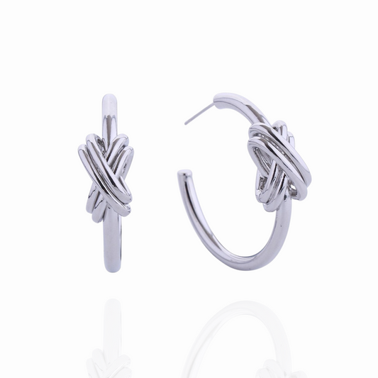14k Double Knotted Hoops