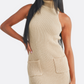 Knitted Mock Neck Mini