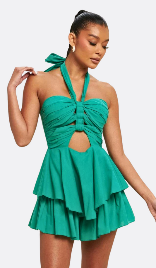 Jade Linen Romper