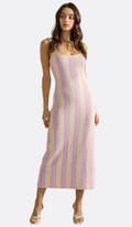 FLORA STRIPED TERRY MAXI
