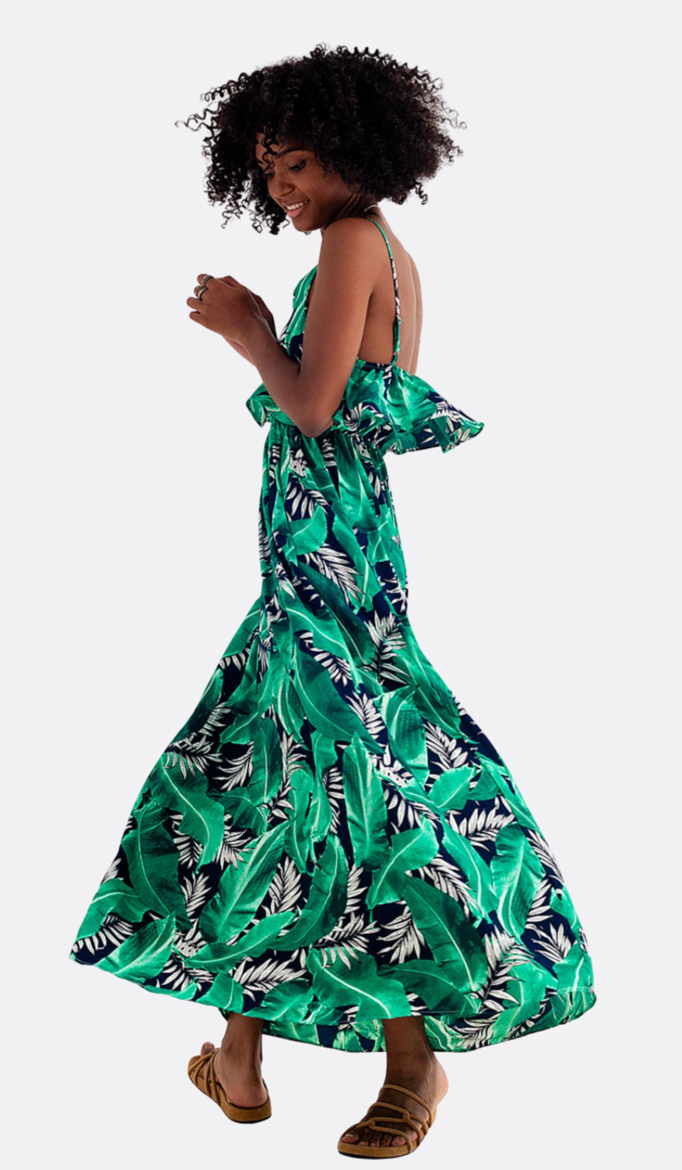 Kelly Palm Maxi Dress