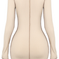 Cream Ribbed Mini