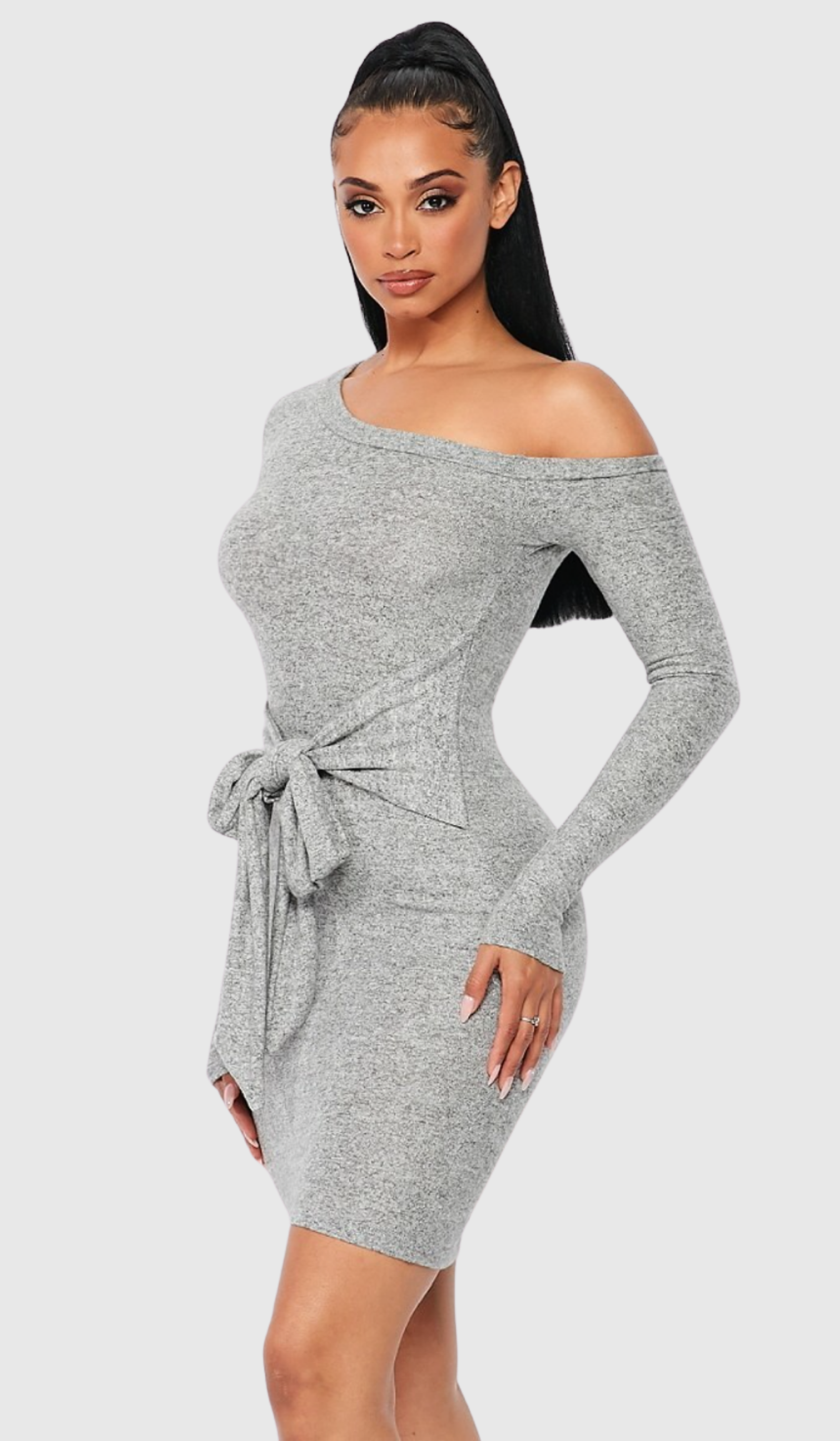 Stone Grey Mini Dress