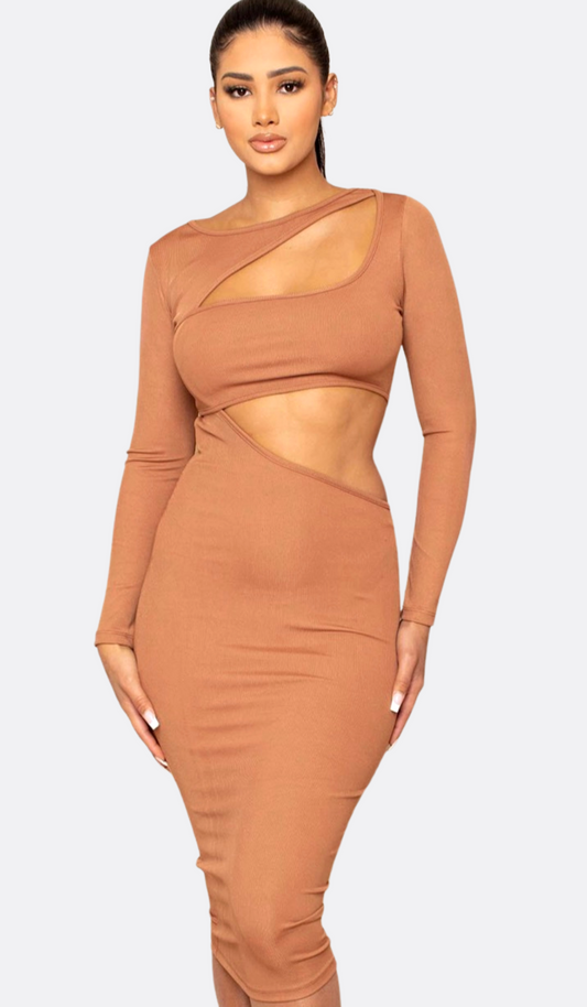 Ava Cut Out Midi Dress